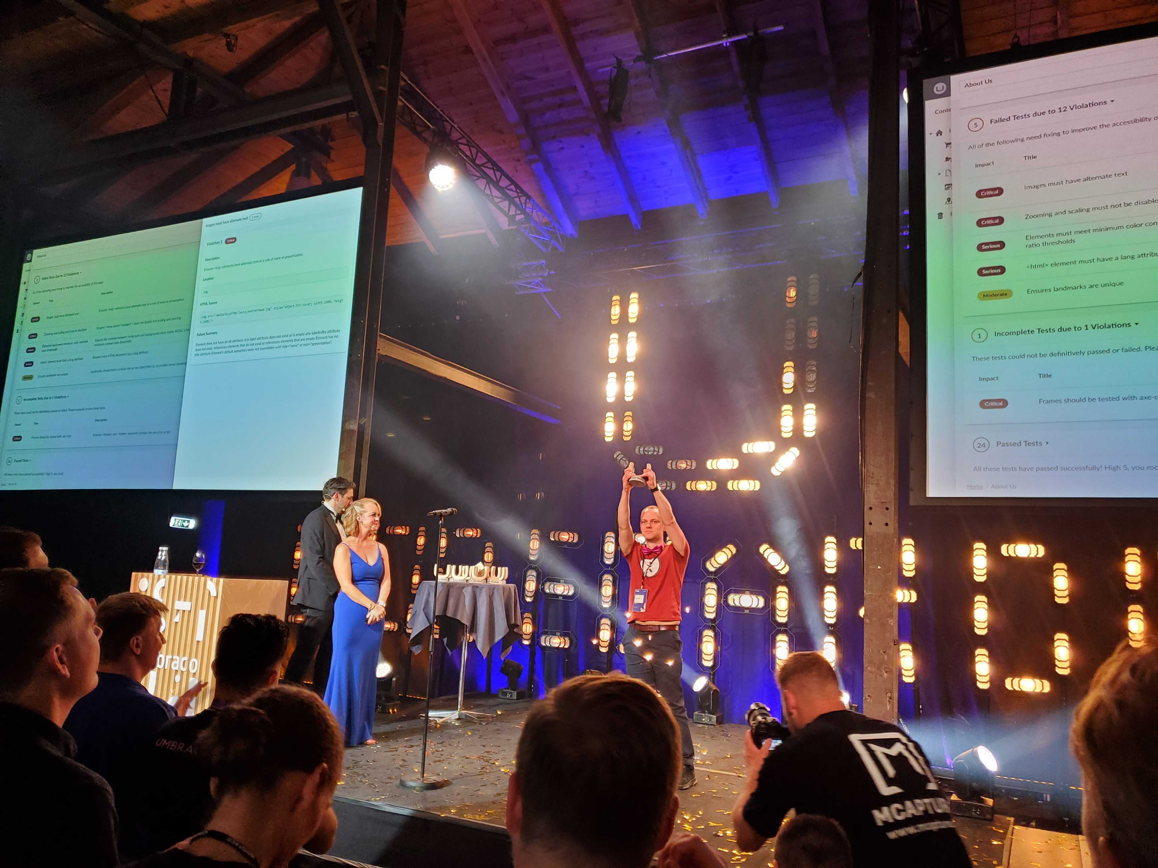 Accessibility Reporter winning the Codegarden 2024 Best Package award